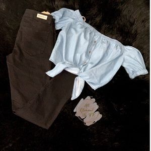 Of the shoulders crop top